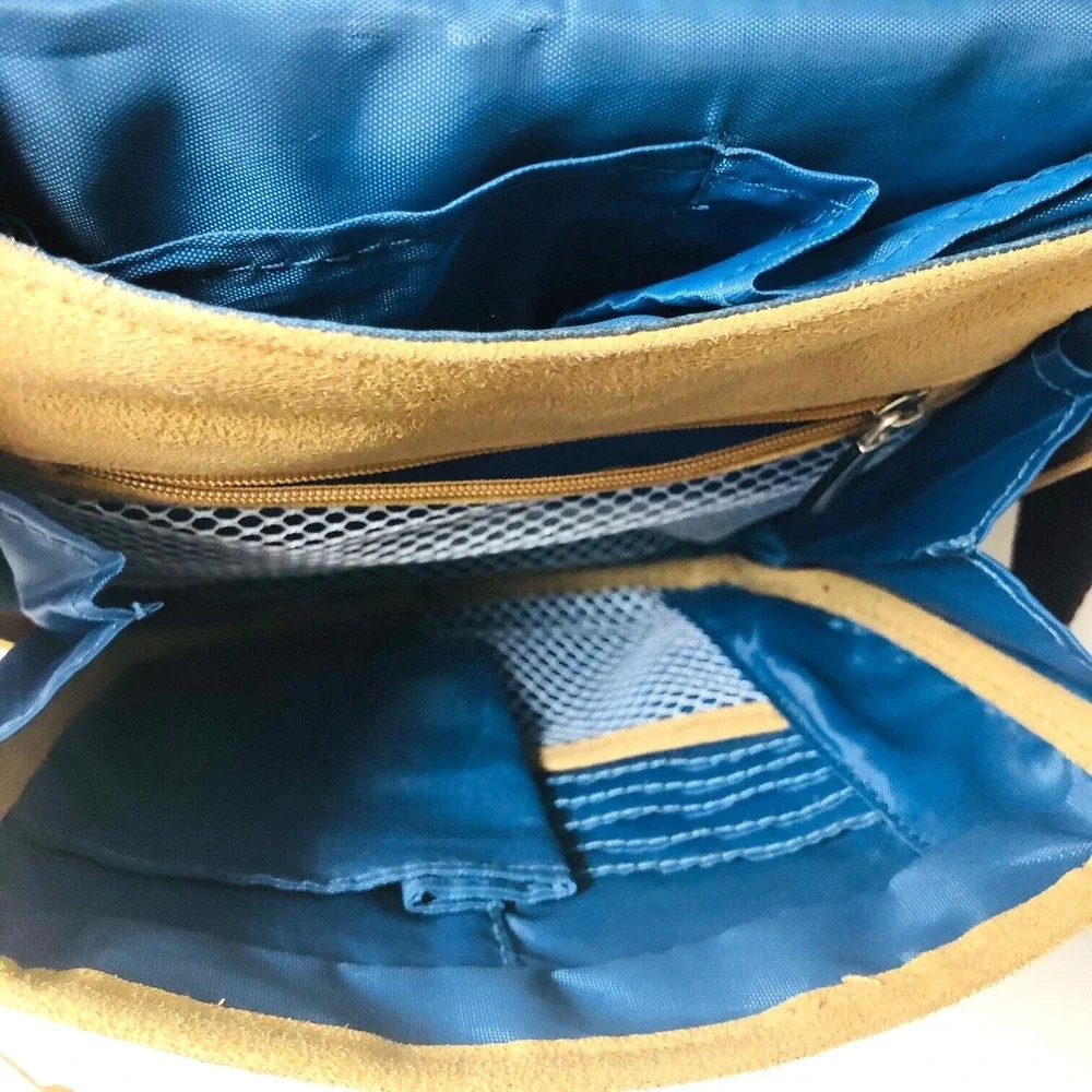 Travelon Messenger Shoulder Bag Crossbody Purse Anti Theft Tan‎ Suede Travel Mom